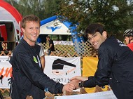 Manuel Neißl und Wolfgang Kurz zufrieden bei der Neuauflage des Gmunden Triathlon